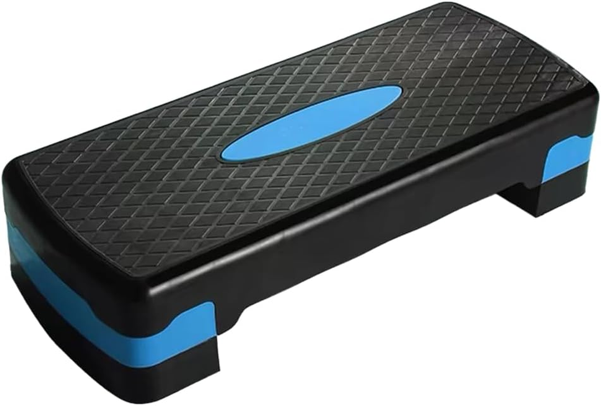 AIMALL Plastic Adjustable Aerobic Stepper, Non-Slip Surface, Dual Height Settings, 26.77" X 11.02" X 5.9", Rhythm Exercise Fitness Stepper, Blue, Green, Orange