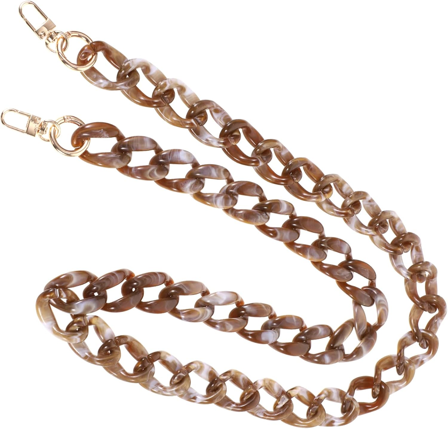 DOITOOL Double End Clasp Long Chain Acrylic Bag Extender Stylish Shoulder Bag Chain for DIY Handbag Re