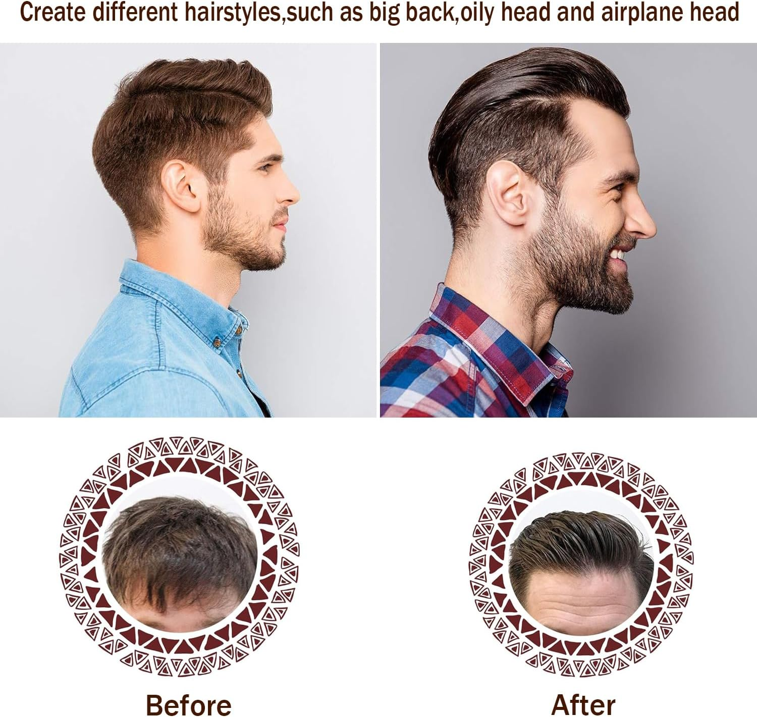 Wide Tooth Combs,Texture Comb for Hair Styling Men Women Barber Black image number 3