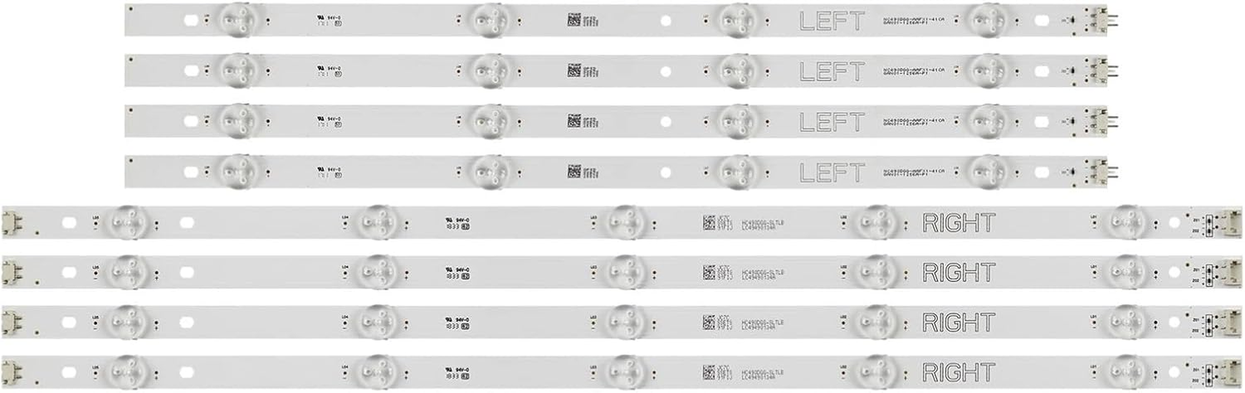 CHROX 8Pcs LED Strip Fit for LG 49" TV 49UH6030 49UF640V 49UK6200 49UK6300PLB 49LK5700PSC 49UJ6300 49LK5700 49LJ5550 NC490DGG-AAFX1-41CA image number 5