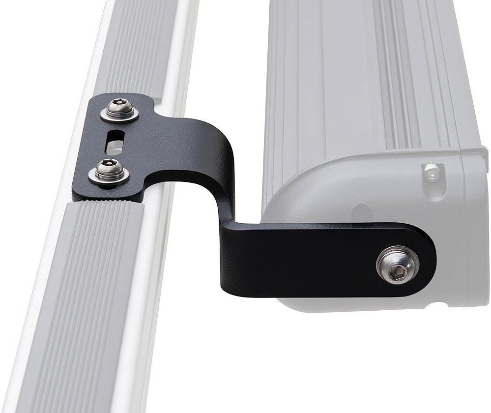 Rhino Rack LED Light Brackets for Pioneer Platform, Stainless Steel, Black Powder Coated image number 5