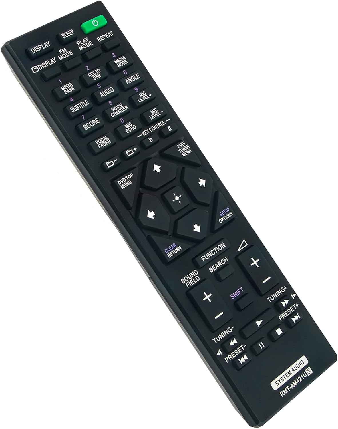 RMT-AM421U Replacement Audio Remote Control Compatible with Sony High Power Home Audio System MHC-M40D HCD-M40D MHC-M20D RMT-AM420U MHC-M60D MHS-V72D MHC-M80D MHC-V83D MHC-V73D image number 1