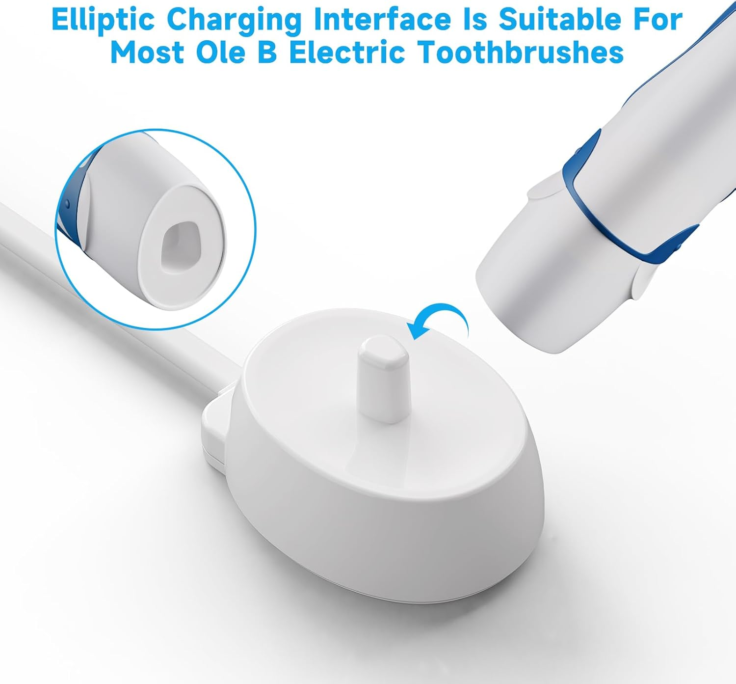 Meliya Electric Toothbrush Charger for Braun Oral-B 3757, Replacement Charger Compatible with Braun Oral-B Pro/Vitality/Smart/Genius/Io Series 6 (Oral-B 3757) image number 3