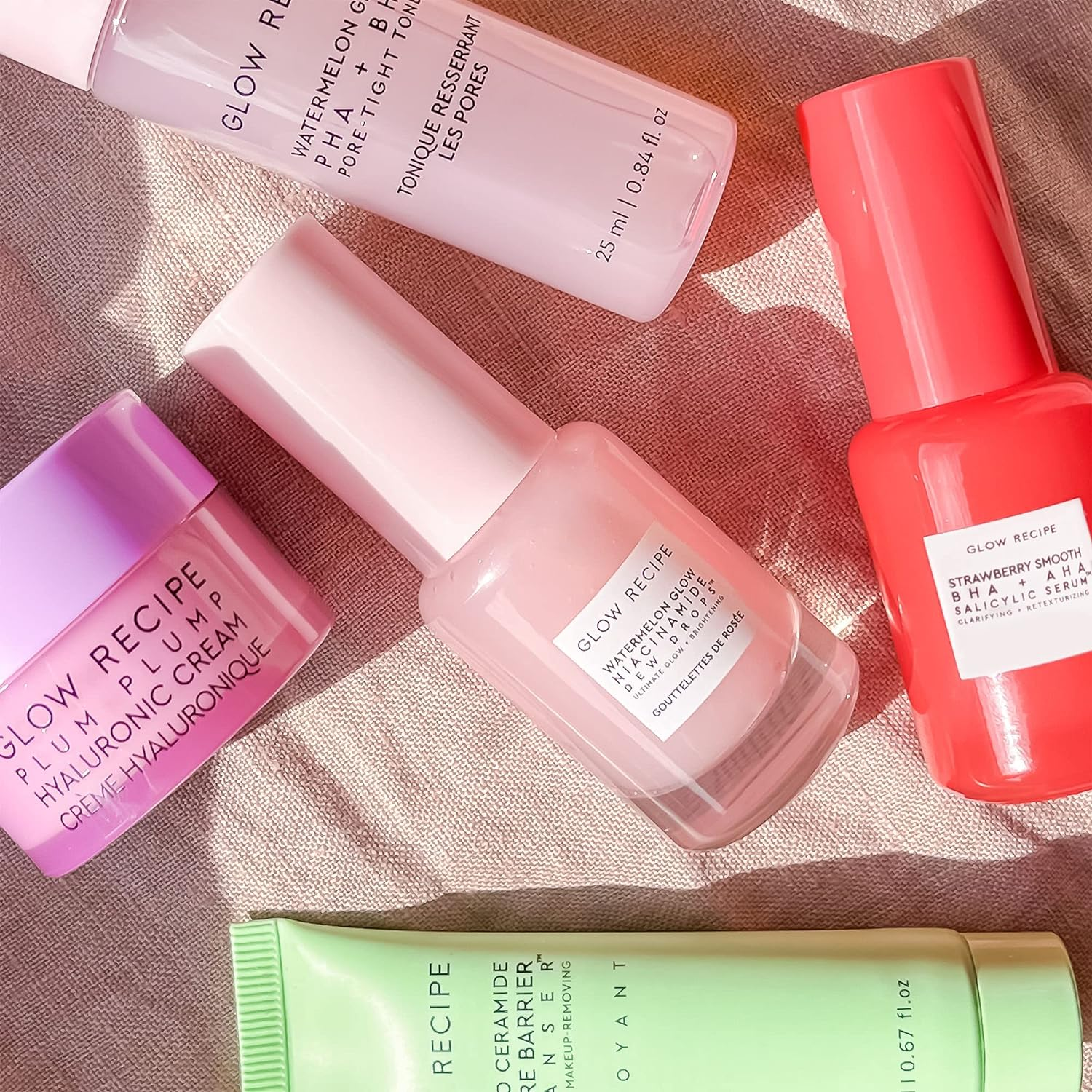 Glow Recipe - Fruit Babies Bestsellers Kit - Mini Travel Size Beauty Essentials - Avocado Foam Cleanser, Niacinamide Dew Drops Serum, Pore-Tight Toner, Salicylic Serum, Hyaluronic Acid Cream (5 Count) image number 5