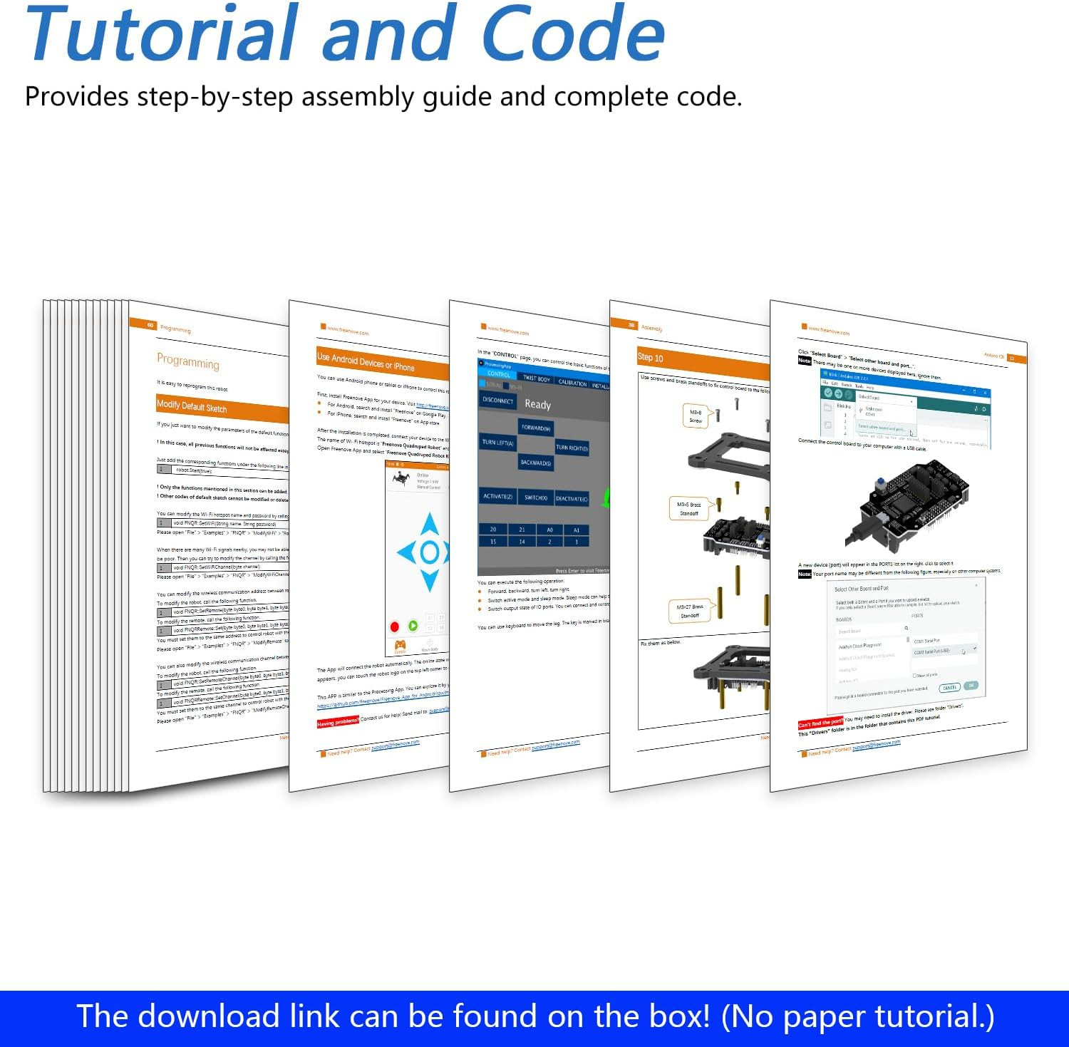 Freenove Quadruped Robot Kit (Compatible with Arduino IDE), Walking Crawling Twisting, App Remote Control, Servo STEM Project image number 2
