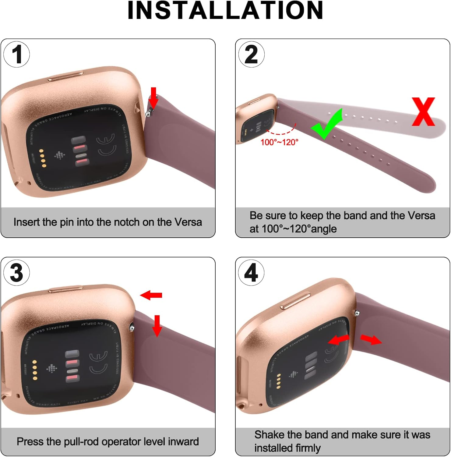 Sport Band for Fitbit Versa 2 / Fitbit Vesra Bands Women Men, Soft Silicone Sport Straps Replacement Wristbands Compatible with Fitbit Versa 2 / Fitbit Versa/Versa Lite/Versa SE Smart Watch image number 3