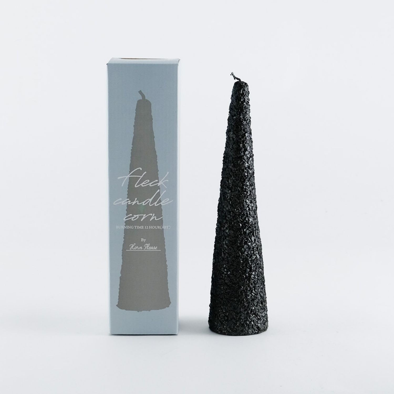 Shisei 107123 Fleck Candle Cone Medium Interior Atmosphere Lighting, Black, &Phi;2.4 X H7.9 Inches (6 X 20 Cm) image number 1