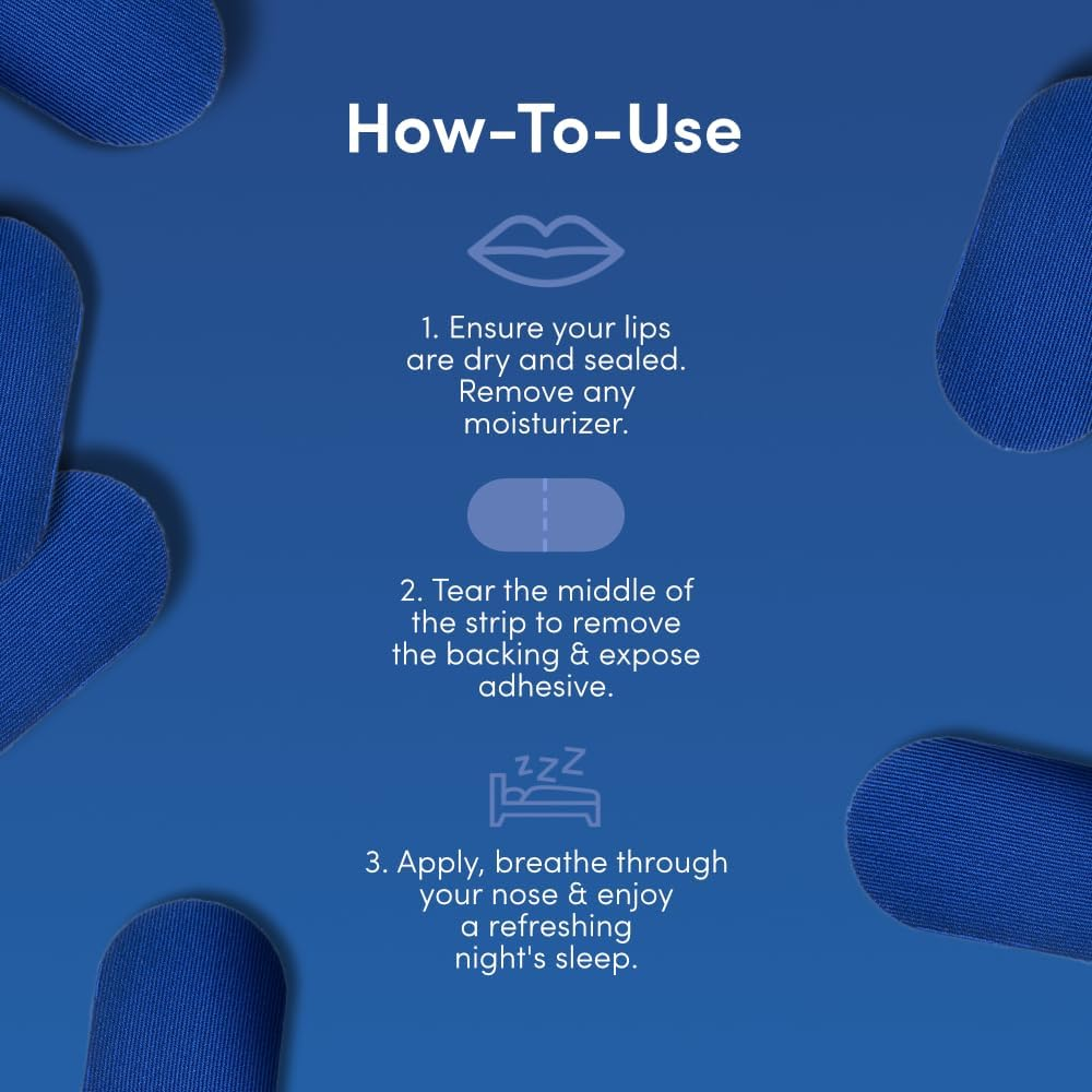 Mouth Tape - Reduce Snoring and Improve Oxygen Intake, Premium Strips for Sleep and Nasal Breathing, Flexible Cactus Silk - 30 Pack image number 3