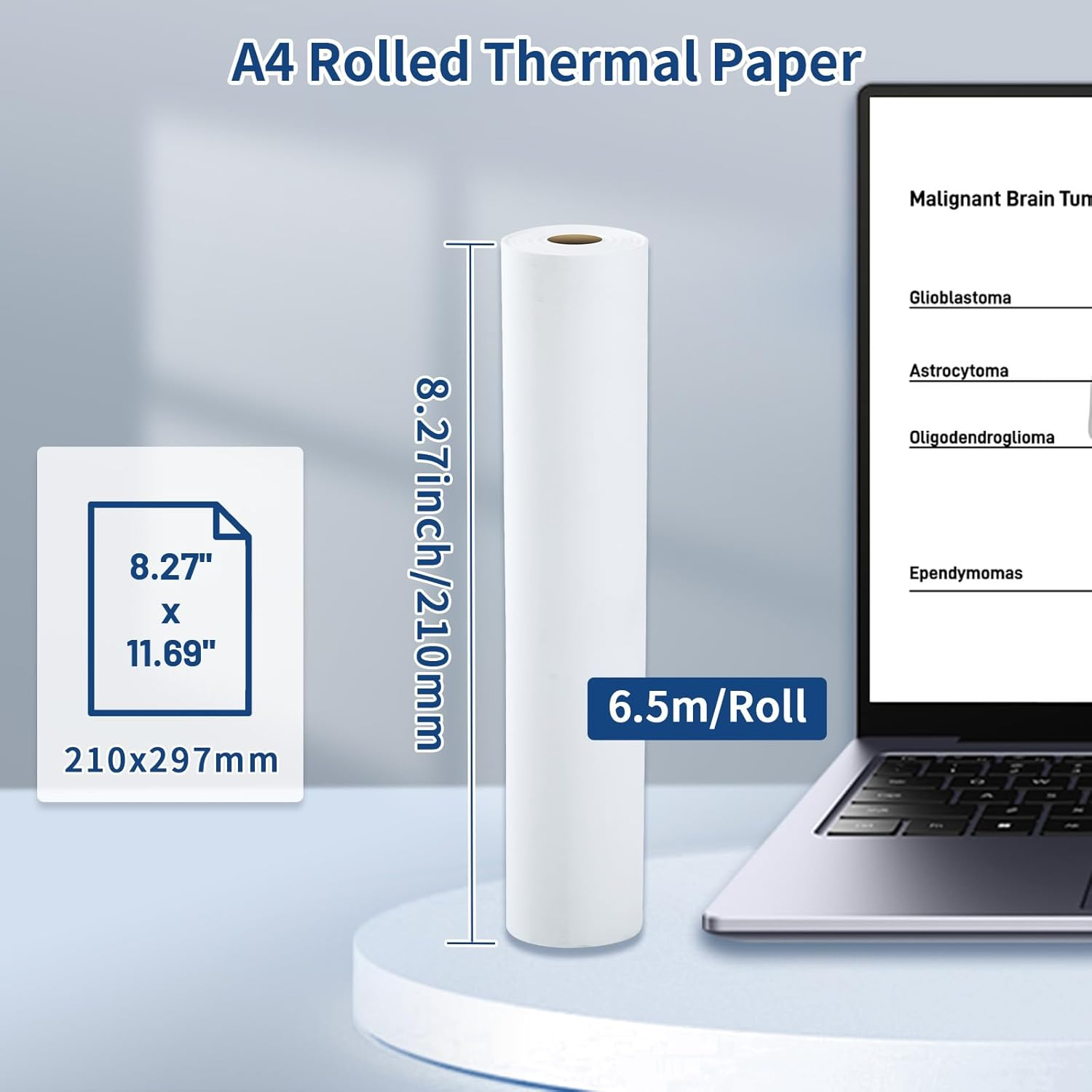 Phomemo M832 Thermal Paper 2 Rolls, A4 Thermal Printer Paper, Multipurpose Thermal Paper Compatible with M832 M835 M834 M833 and Other Letter Portable Printer image number 4