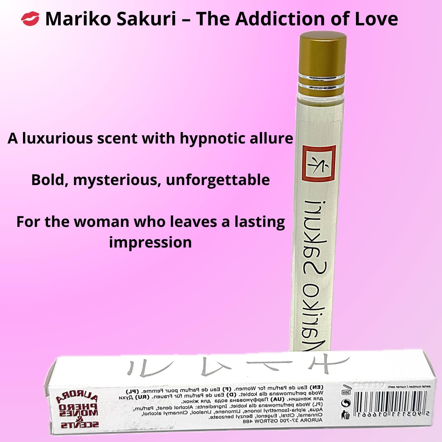 Mariko Sakuri SENSO Roll-On Perfume for Women 15Ml &ndash; Sexy Japanese Fragrance with Peony, Rose, Amber & Musk &ndash; Elegant, Floral & Seductive Scent Designed to Attract Male Attention Naturally image number 1