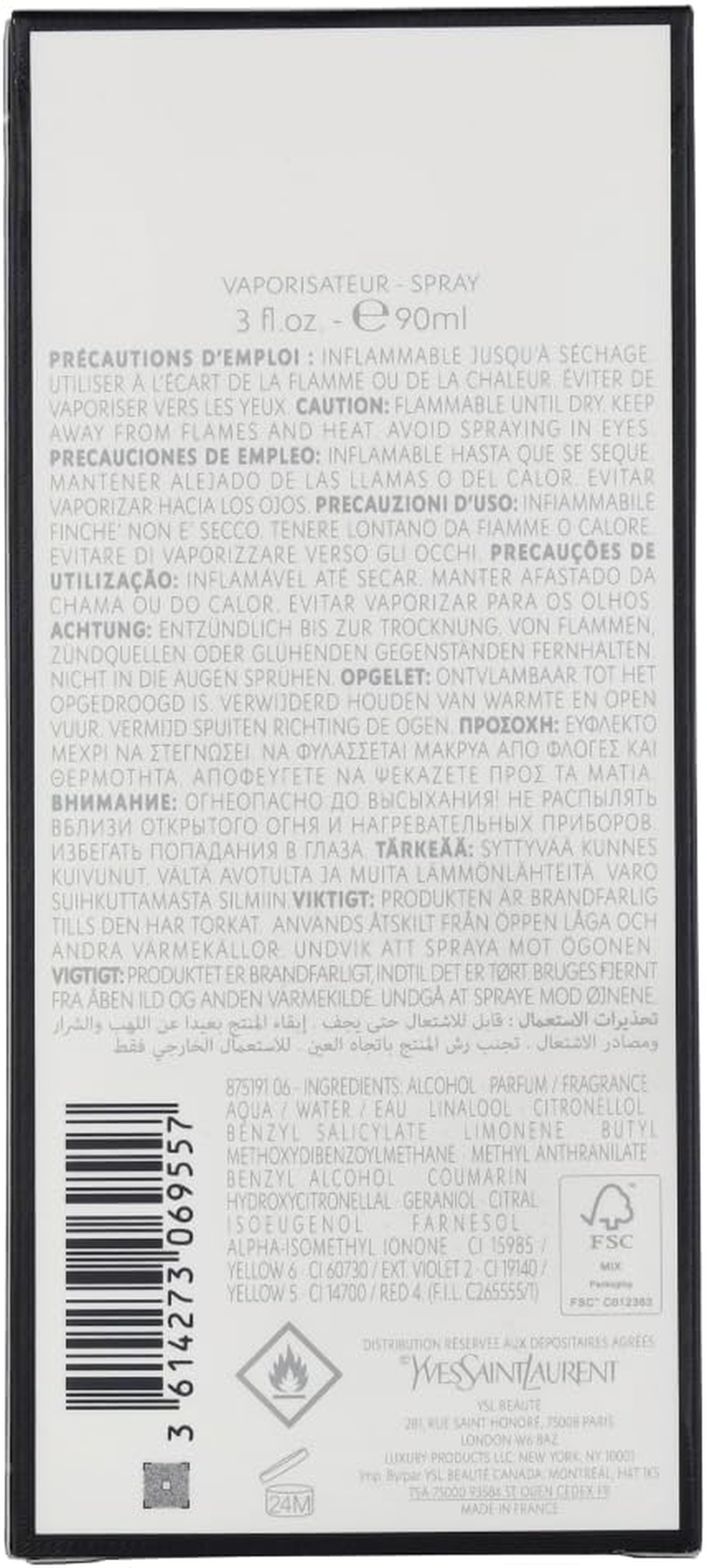 Yves Saint Laurent Libre Intense Eau De Parfum Spray for Women 90 Ml