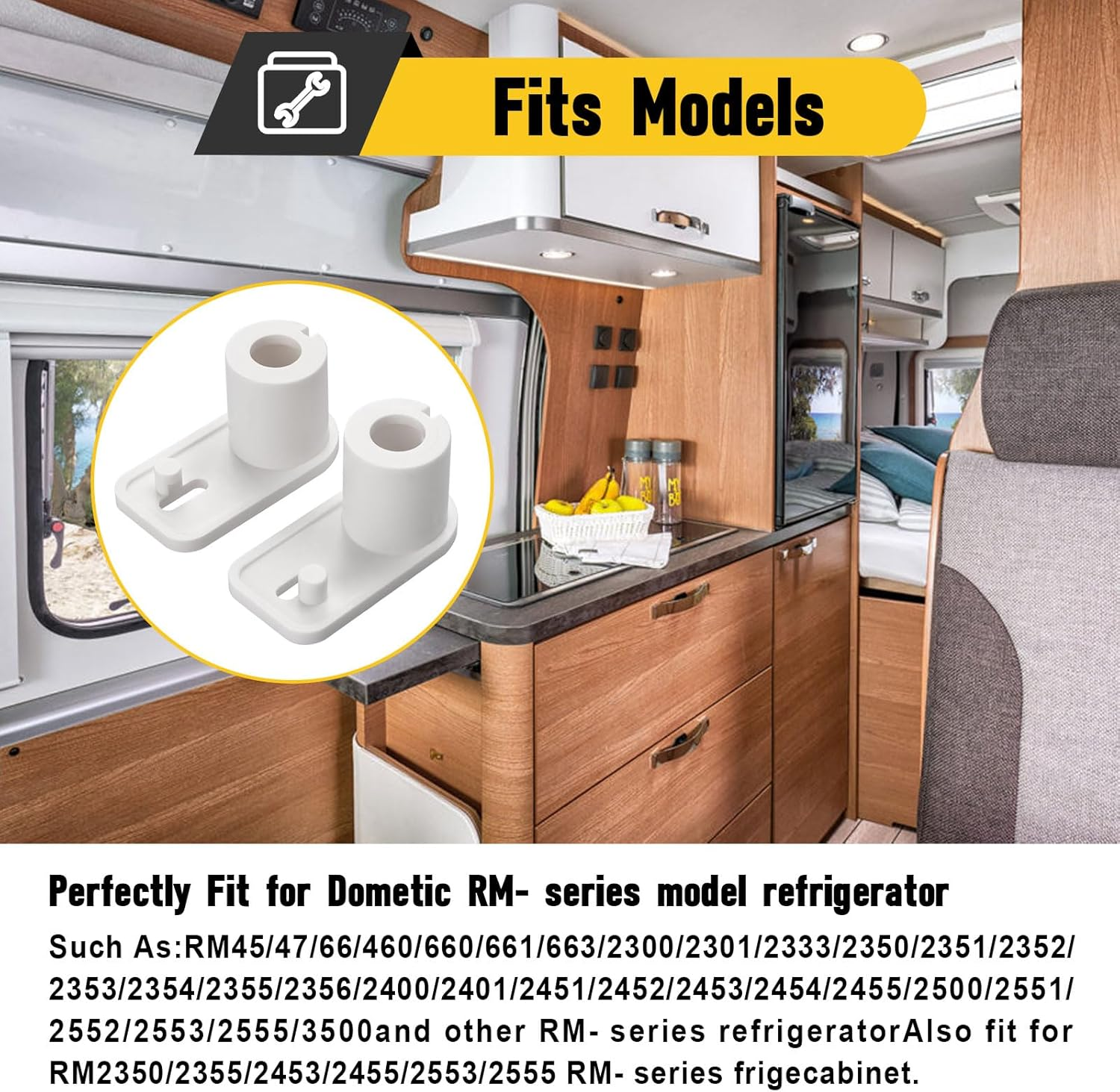 Upgrade for Dometic Freezer Door Spring Housing, Pair of Rv Refrigerators Parts 2002236004 2002236012 Fit for Electrolux/Dometic Series 4/Instamatic Rv/Camper/Caravan 2-Way 3-Way Freezer Doors image number 3