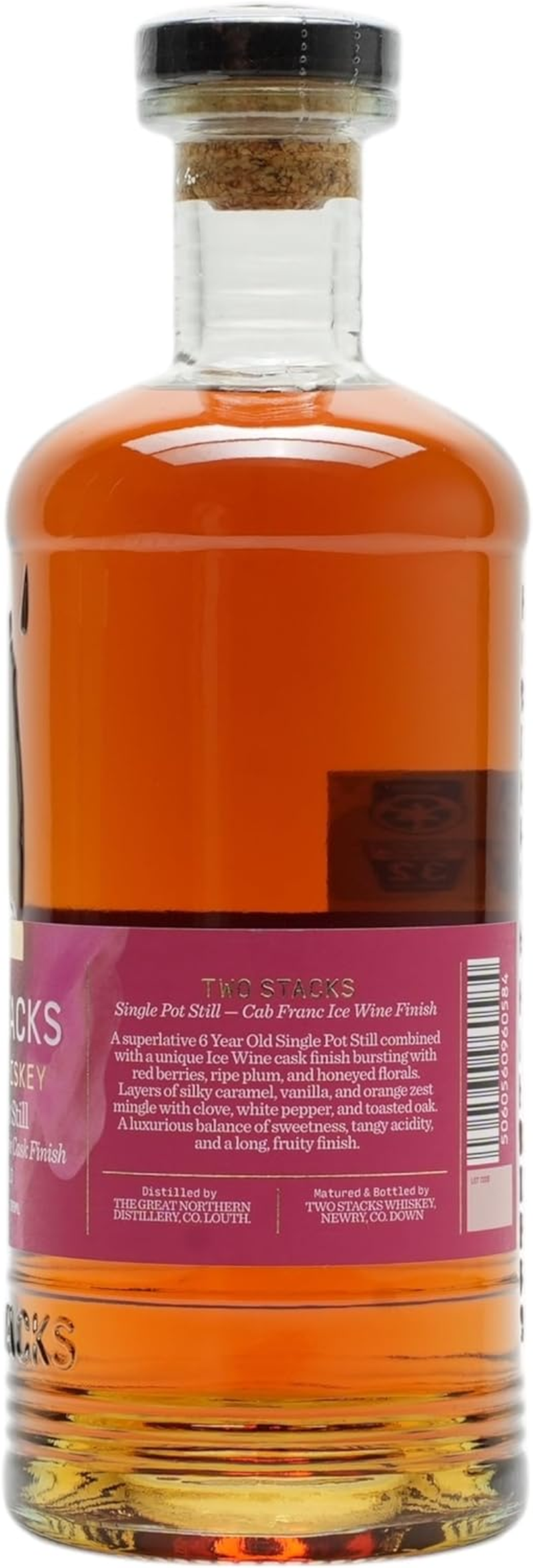 Two Stacks Single Pot Still Cab Franc Ice Wine Cask Finish 6 Year Old Irish Whiskey 700Ml image number 1
