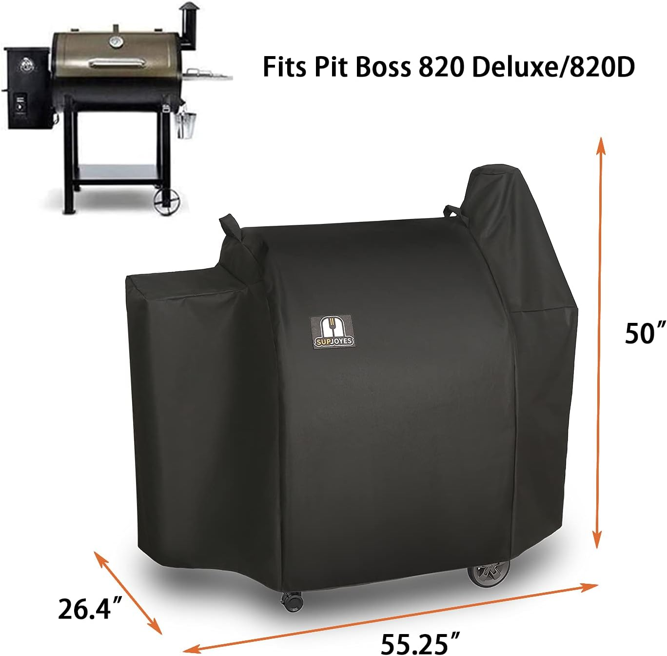 SUPJOYES Cover for Pit Boss Pellet Grill, Pitboss 820 Deluxe Pro Series Accessories, Grill Cover for Pit Boss Pro 850, Z Grill 700 Smoker Pellet image number 4