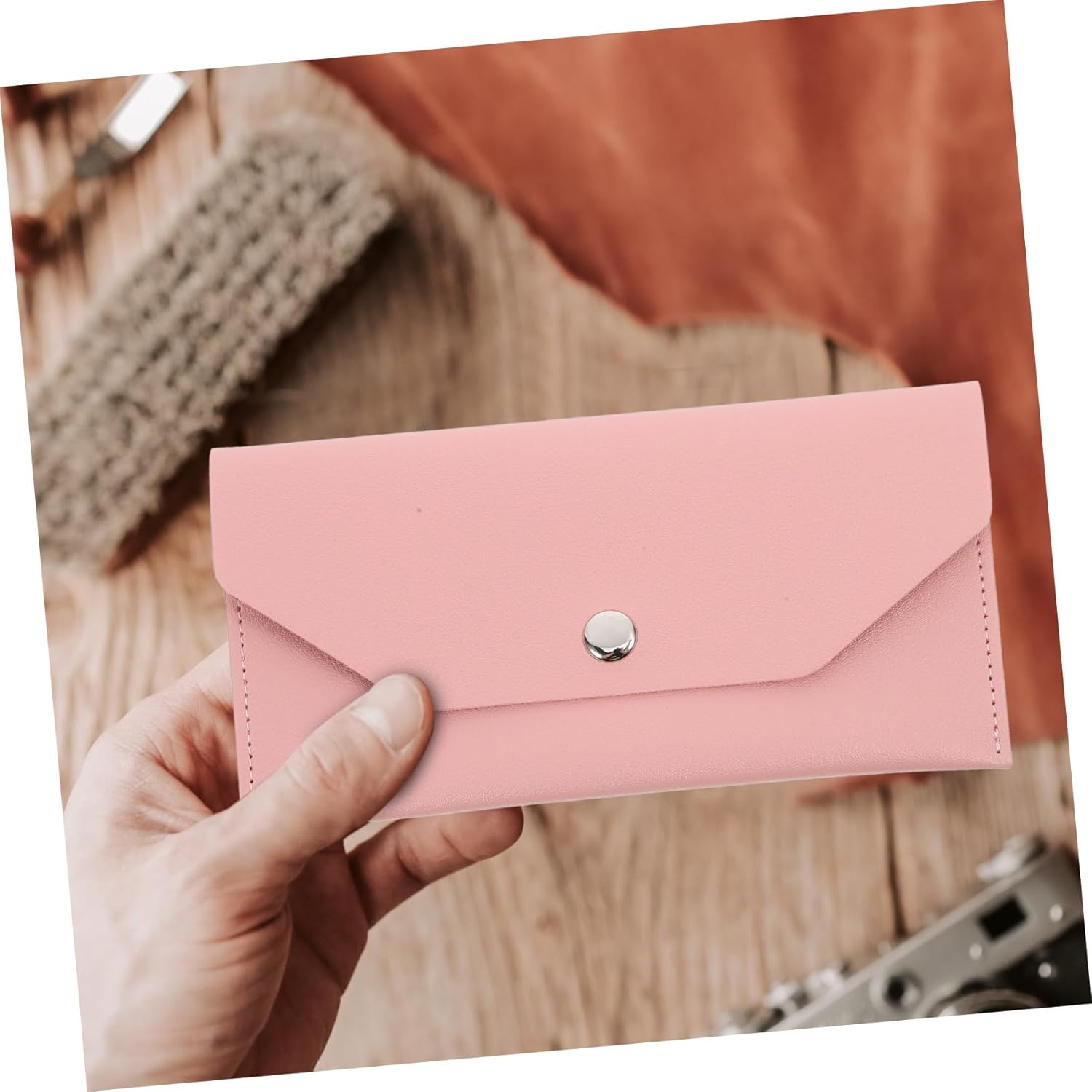 SHOWERORO Passport Holder Multi-Functional Card Organizer Pu Travel Passport Cover Bag - Brown image number 6