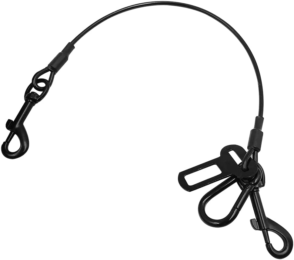 Sonku Dog Seat Belt Harness for Car, Dog Wire Leash Safety Restraint Chew-Proof Dog Car Seat Belt Restraint image number 3