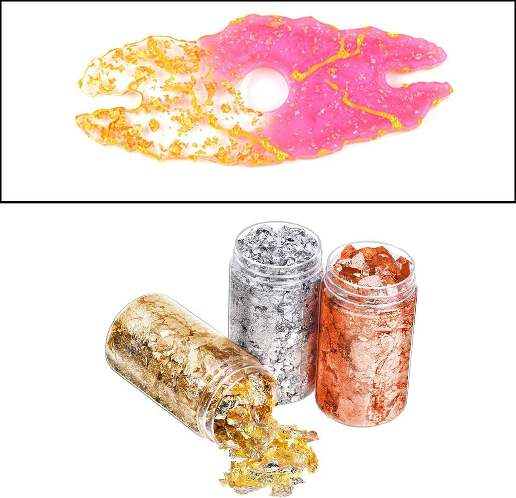 Nail Sequins Irregular Borken Gold Flakes Nail Decor for Makeup image number 3