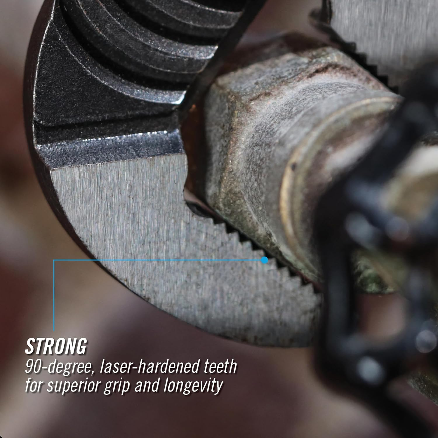 CHANNELLOCK Tongue and Groove Straight Jaw Plier, 12-Inch Length, Blue Handle image number 2