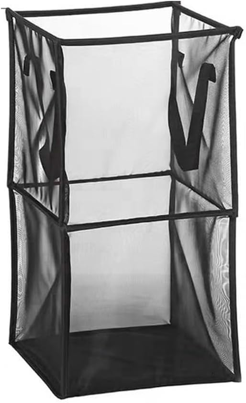 2-Pack Collapsible Laundry Basket with Carry Handles &ndash; Foldable Mesh Hamper for Clothes, Household Storage, Kids Room, Dorm, Bathroom, Travel & Camping image number 2