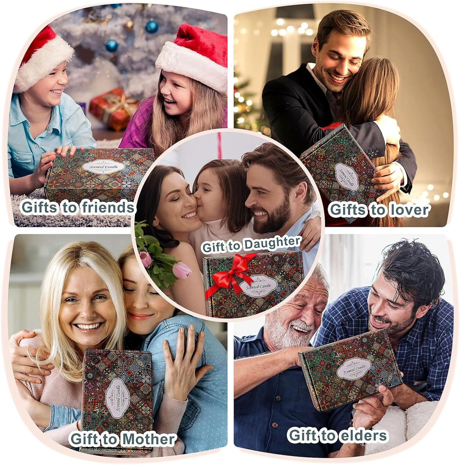 Oolong 6 Pack Scented Candles, 125G X 6 Pure Natural Soy Wax Portable Travel,Women'S Stress Relief Gift, Suitable for Christmas Birthday image number 3