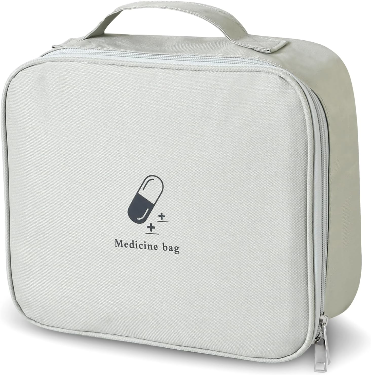 Portable First Aid Bag Empty Medical Supplies Bag with a Mini Pouch Travel Medicine Bag Cosmetic Organizer for Home Camping Hiking Office (Pink)