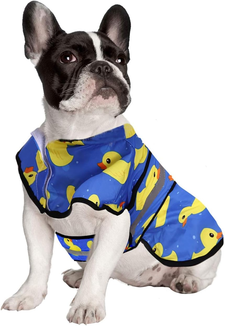 HDE Dog Raincoat Hooded Slicker Poncho Small to X-Large Dogs Puppies (Rubber Ducks, Medium) image number 4