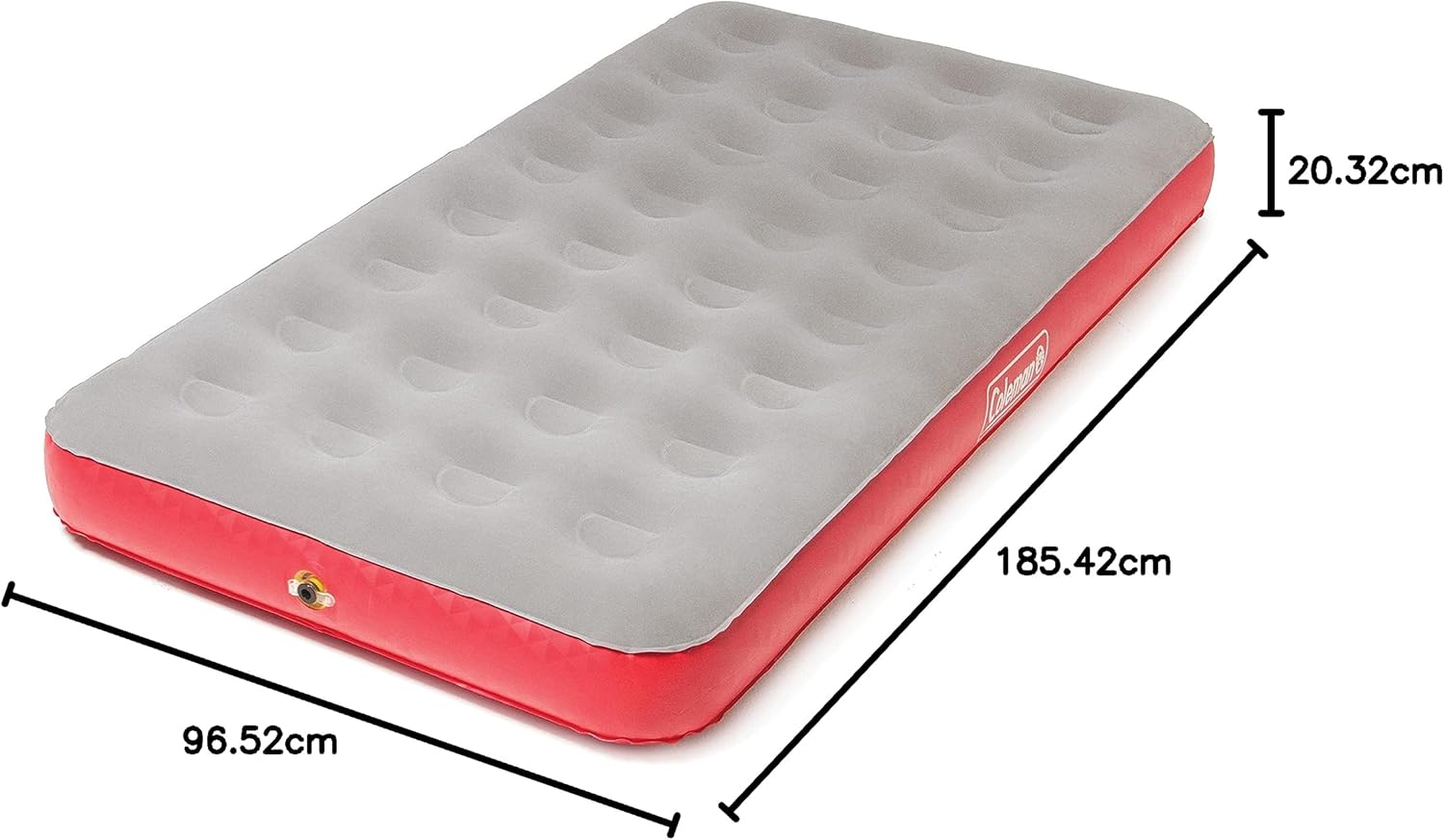 Coleman Quickbed Airbed, Gray/Red, Twin image number 3