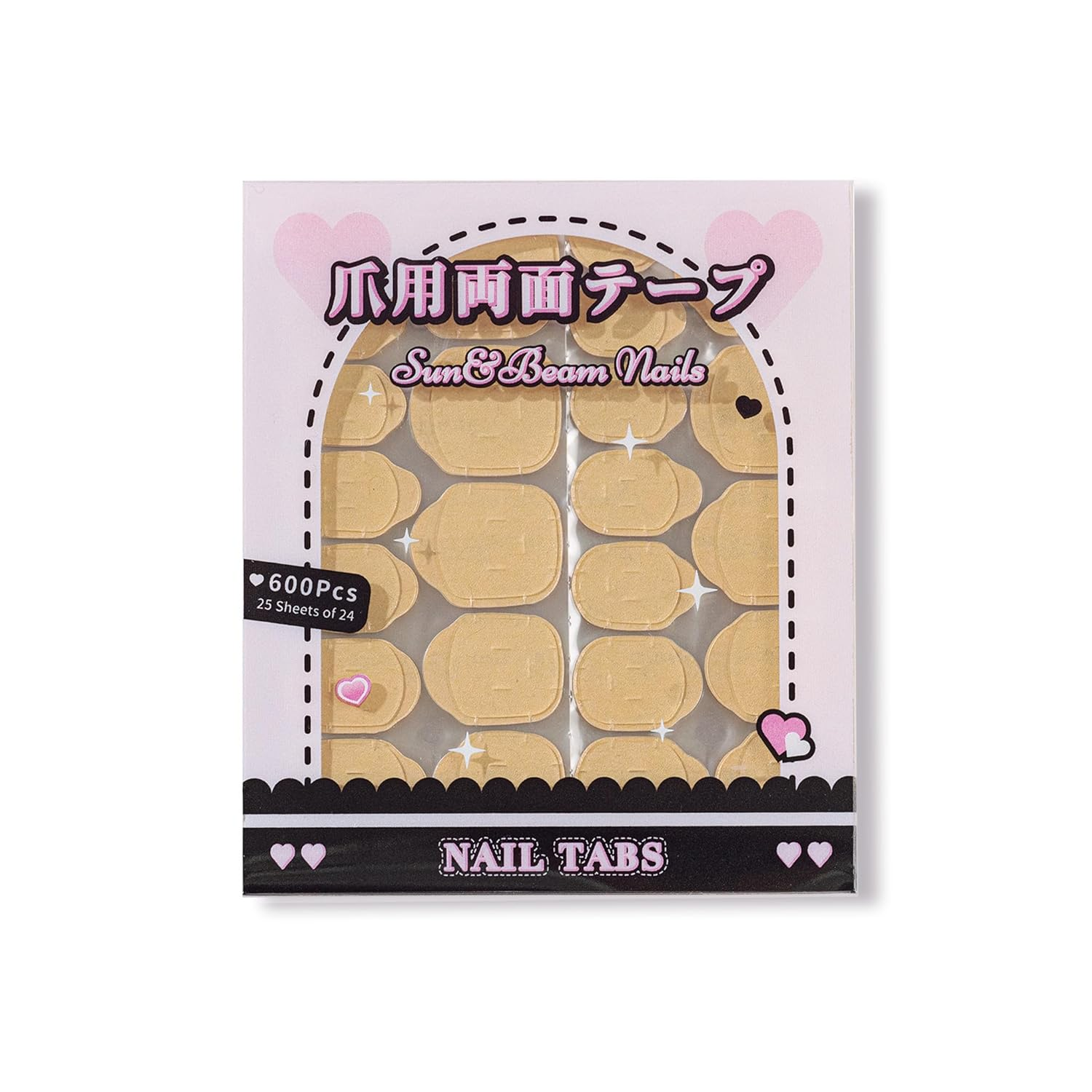 Sun&Beam Nails Jelly Nail Tabs for Press-On Nails Ultra-Thin Strong Hold Waterproof Adhesive 600Pcs Standard Size (Larger Size) image number 2