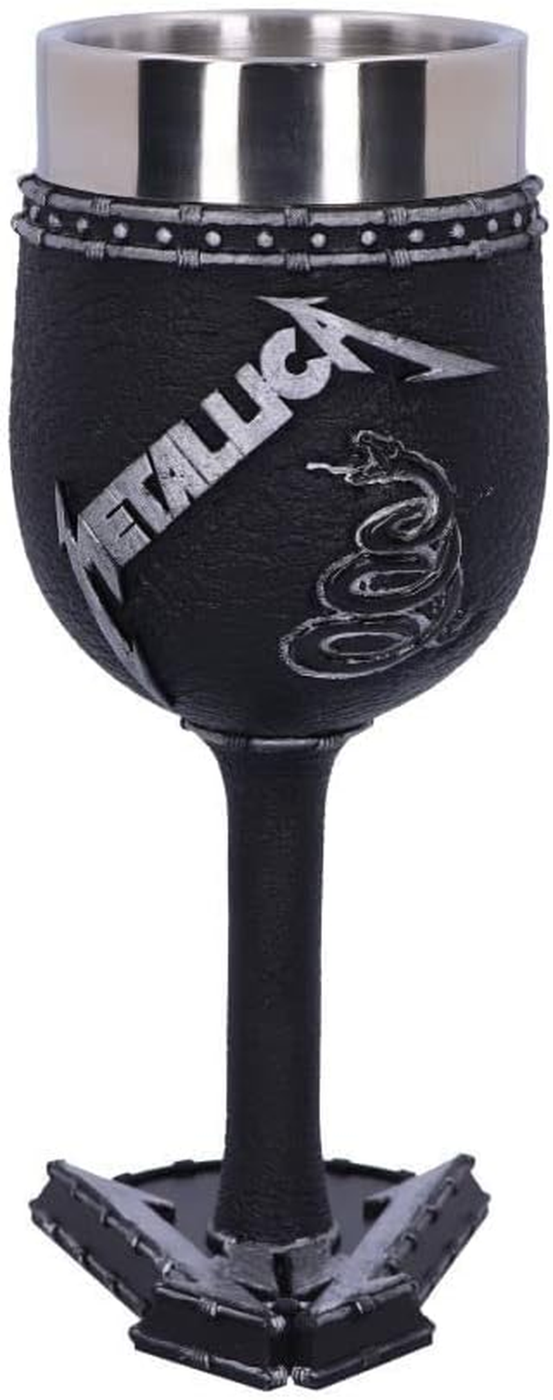 Metallica Nemesis Now B5222R0 Officially Licensed Black Album Goblet Wine Glass, 18Cm image number 3