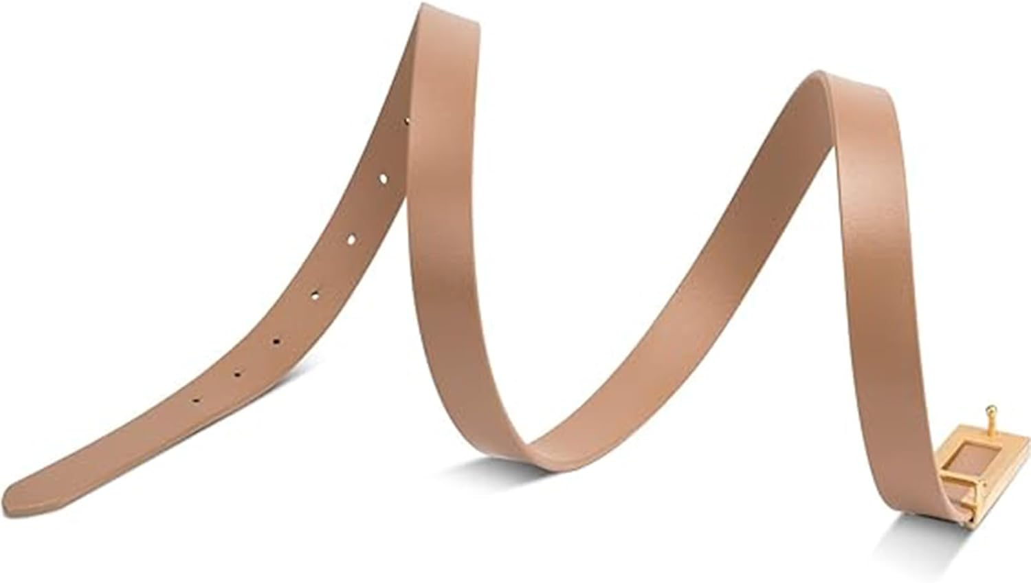 MKUCCD Women Stretchy Waist Belt Retro Elastic Skinny Belt for Ladies for Dresses Jeans Pants with Gold Buckle image number 1