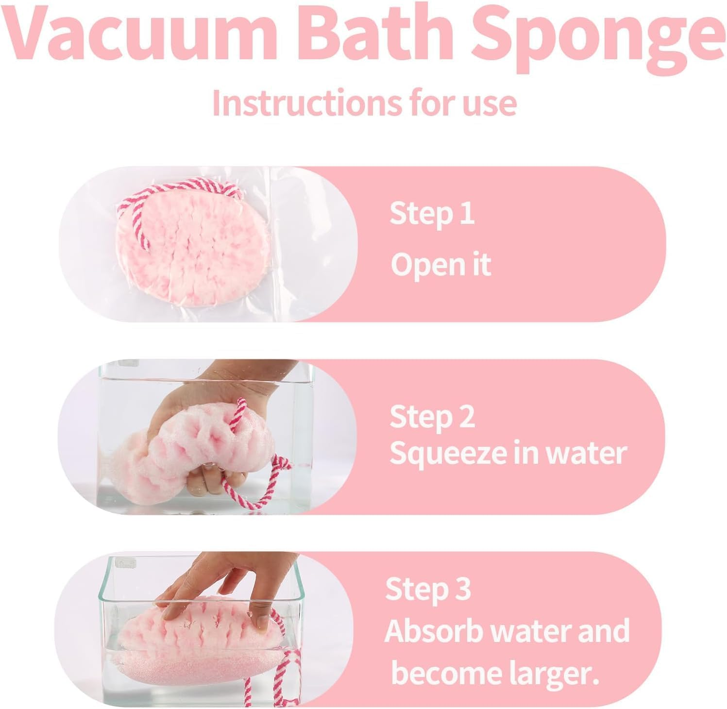Bath Sponge for Kids Cute Loofah Sponge Reusable Body Sponge Exfoliating Bath Sponges for Women Children Soft Washing Shower Scrubber 2 Pcs image number 4