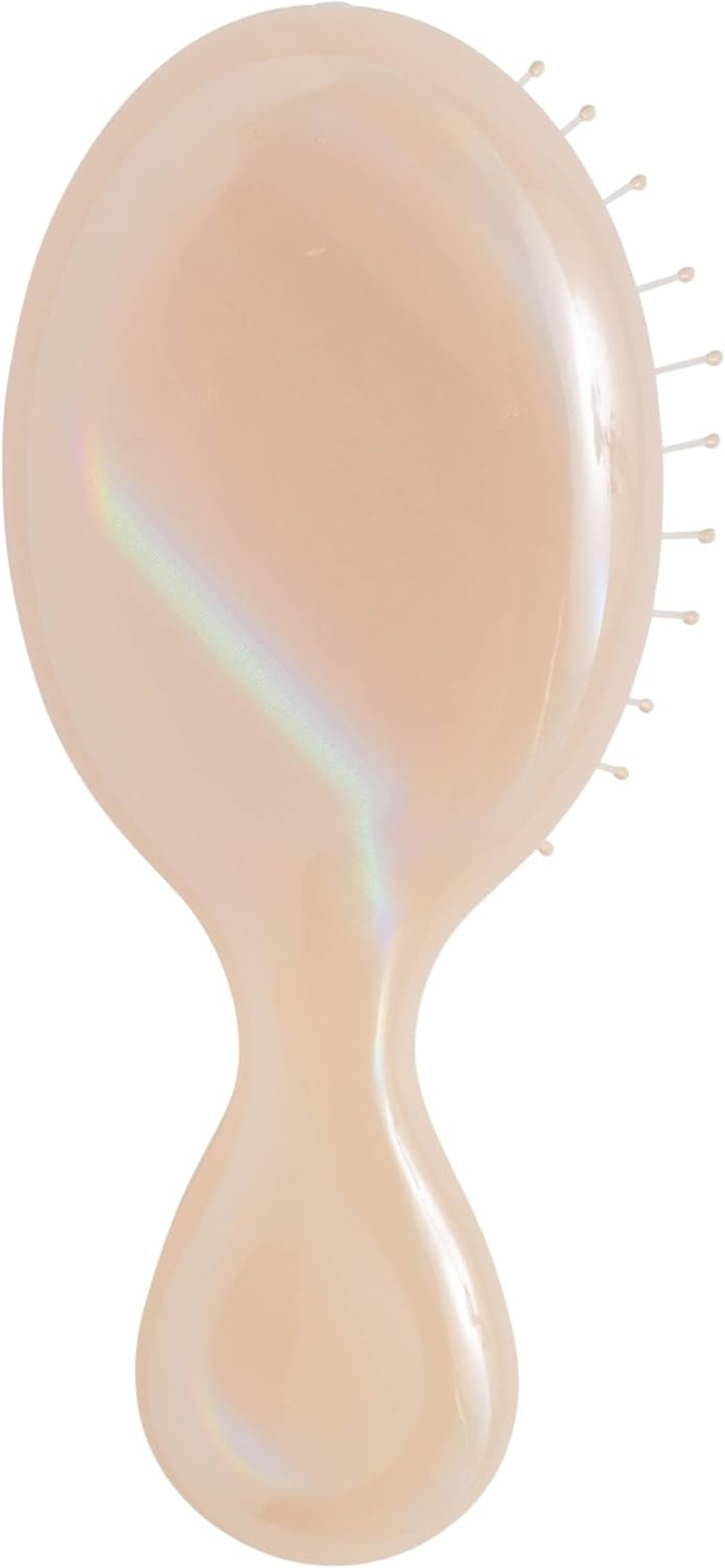 Wet Brush Mini Detangler Hair Brush, Cream (Iridescence Icon), Detangling Travel Hairbrush, Ultra-Soft Intelliflex Bristles Glide through Tangles with Ease, Pain-Free, All Hair Types