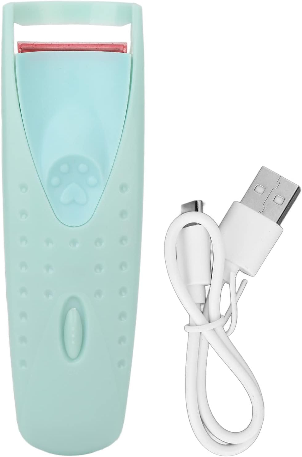 Eosnow Heated Eyelash Curler Electric Lash Curling Tool with Constant Temperature Control Safe Comfortable 50℃ Heating for Women Girls ABS Silicone Type C Charging 4.9 X 1.5In (Pink)