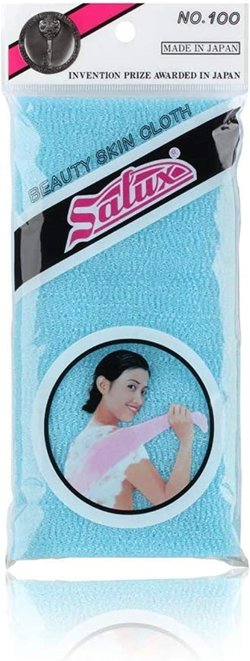 SALUX Nylon Japanese Beauty Skin Bath Wash Cloth/Towel - Blue image number 2