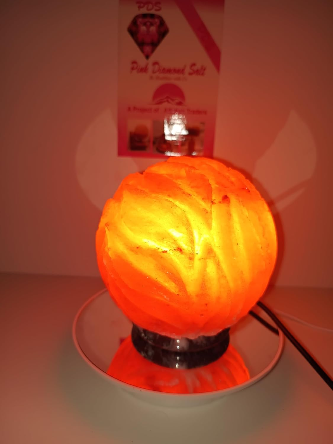 3.5 KG Premium Himalayan Flower Crystal Salt Lamp 100% Authentic, Handcrafted from the Foothills of the Himalayas Beautifully Hand Craft Comes with Complete Electric Fitting &ndash; Quality Guaranteed image number 1