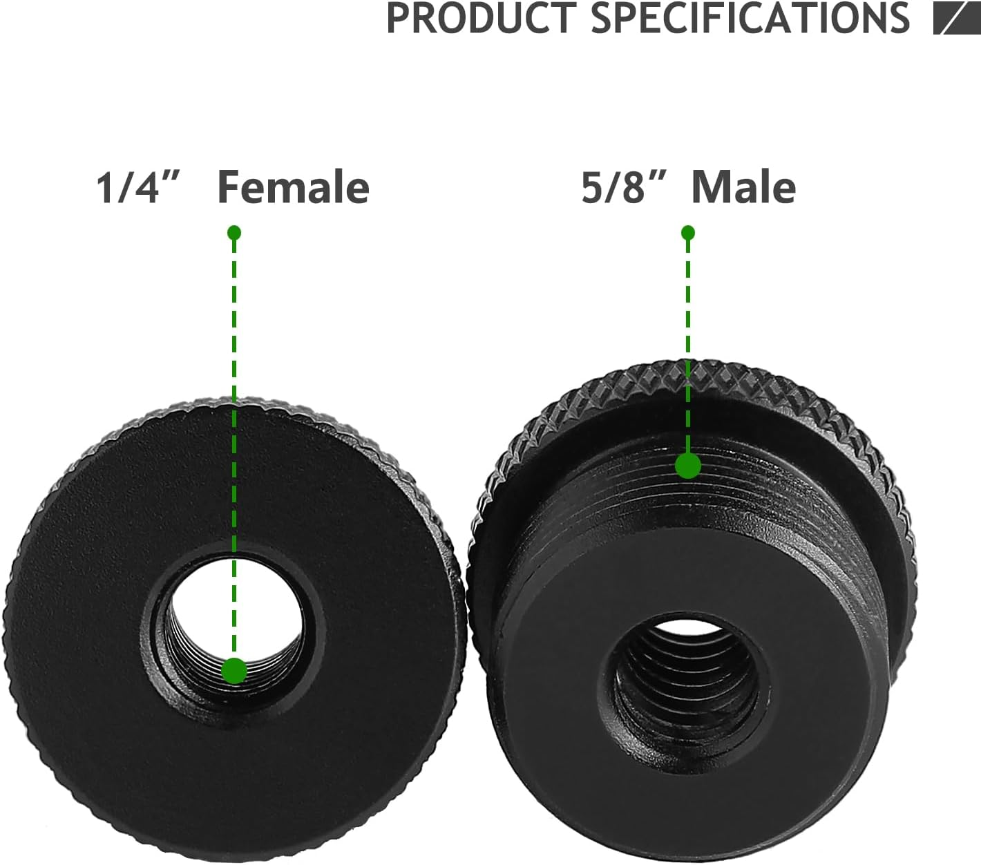 4 Pack Mic Stand Adapter 1/4 Female to 5/8 Male Screw Adapter Thread Tripod Screw Adapter for Microphone Stand Mount to Camera Tripod image number 2