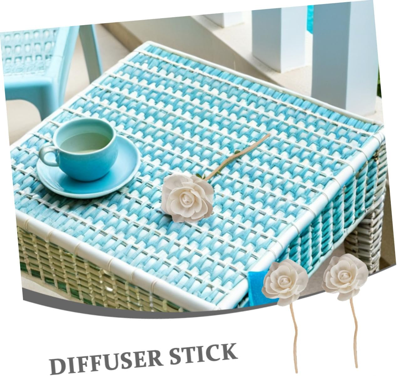 5Pcs Rattan Reed Diffuser Refill Sticks Rose Simulation Flower Dried Aromatherapy Accessories for Household Decoration