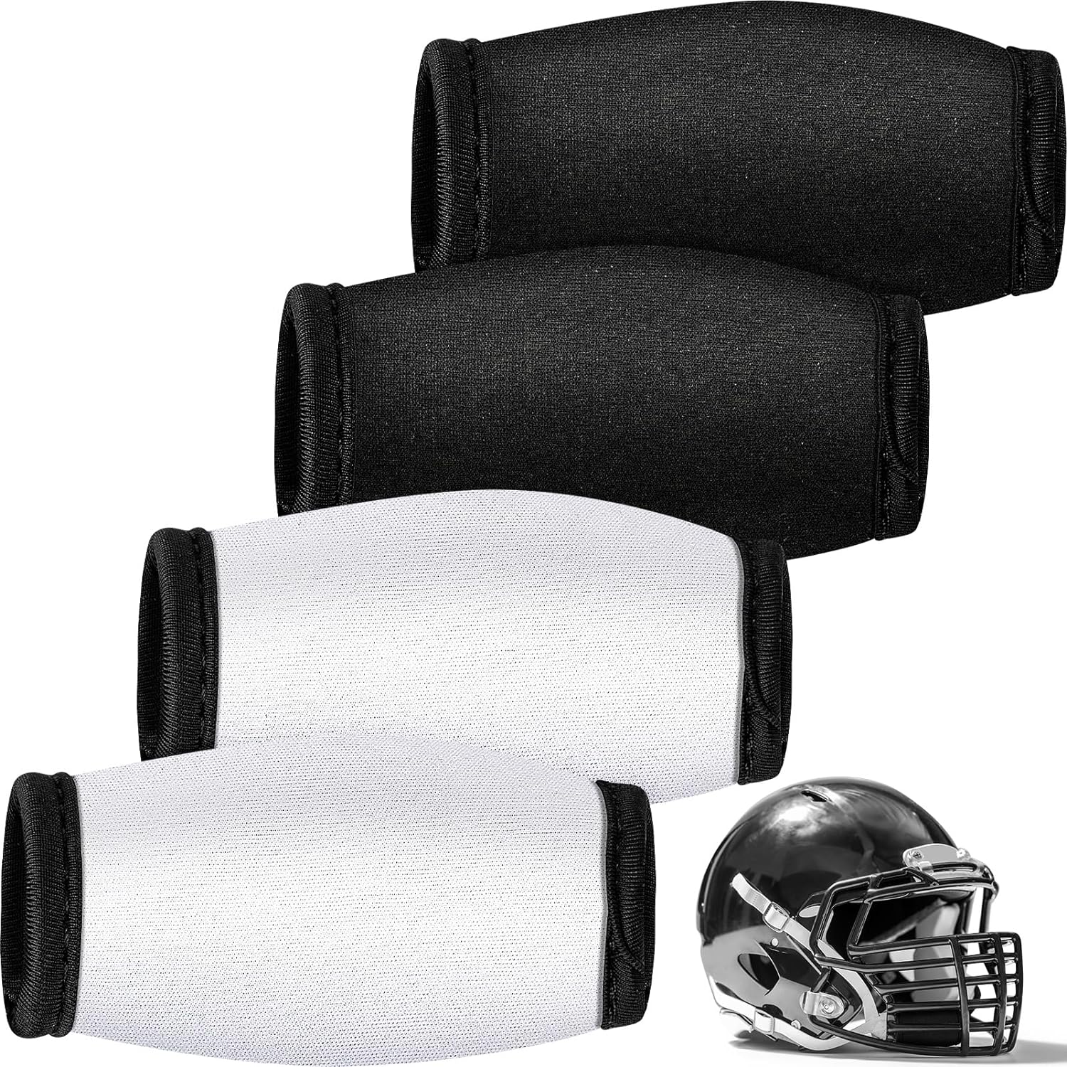Libima 4 Pieces Small Size Football Chin Strap Cover Men'S Chin Strap Pad Helmet Pad image number 5