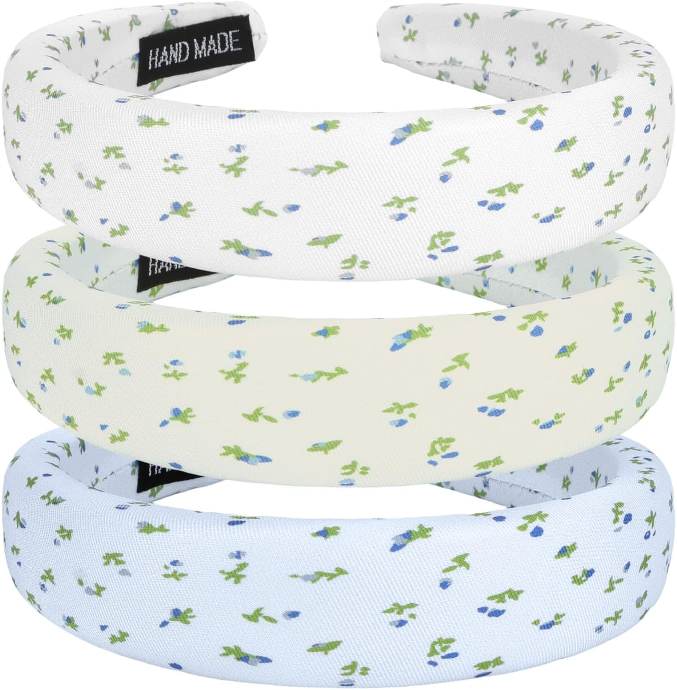 Bumlofa Set of 3 Women'S Headbands, Wide Headbands, Elegant, Stylish Hair Accessories with Floral Pattern image number 6