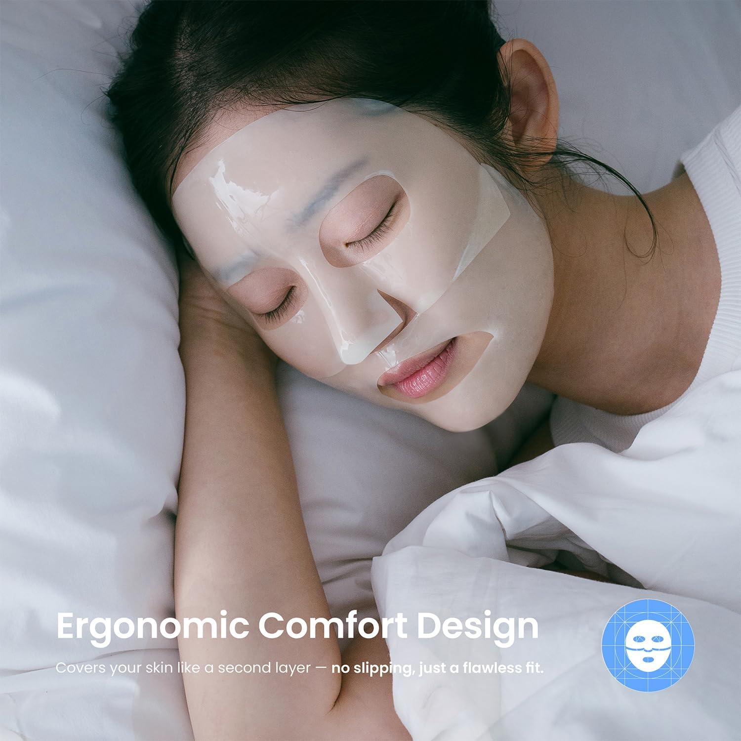 Caraseoul Glowganic Pro Collagen Face Mask, Hydrogel Korean Face Mask with Niacinamide & Adenosin, Radiance Boost, Hydrating Overnight Sleep Mask, Vegan, Korean Skin Care [1.19Oz (34G) X 4Ea] image number 1