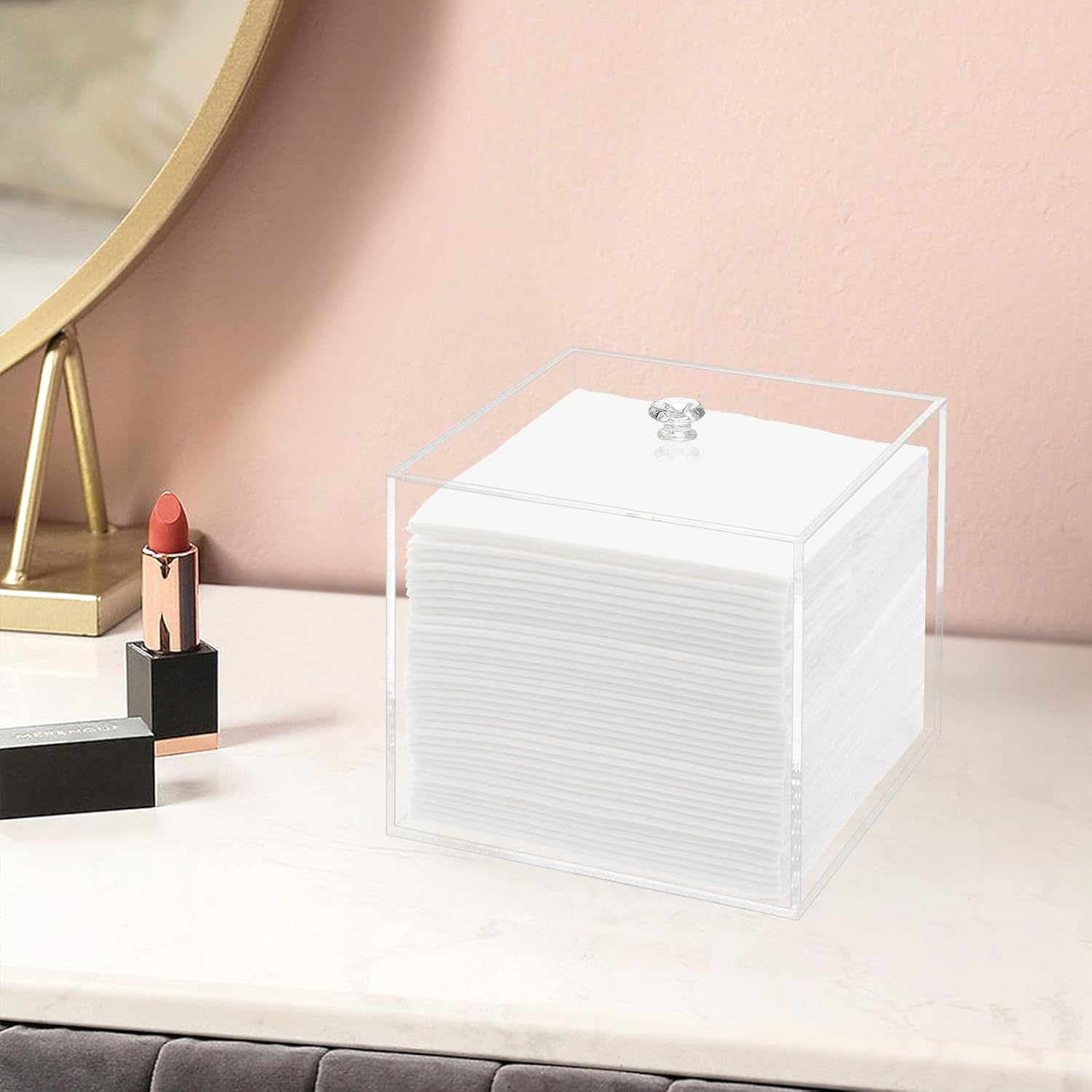 DELIPPLY Acrylic Shower Steamers Holder, Shower Tablets Container Box, Bathroom Dispenser for Bath Bombs, Clear image number 3