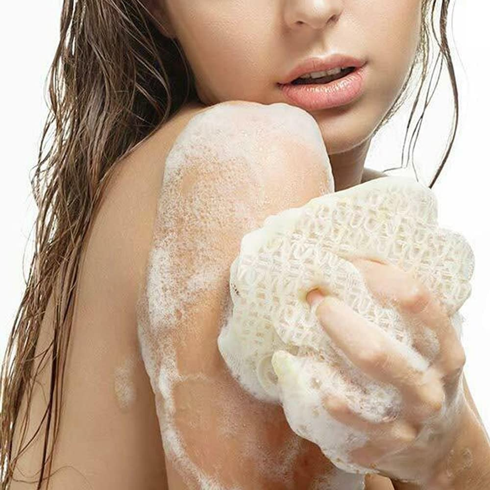 5PCS Soap Exfoliating Bags Ramie Foaming Net Soap Saver Bag Pouch Drawstring image number 2