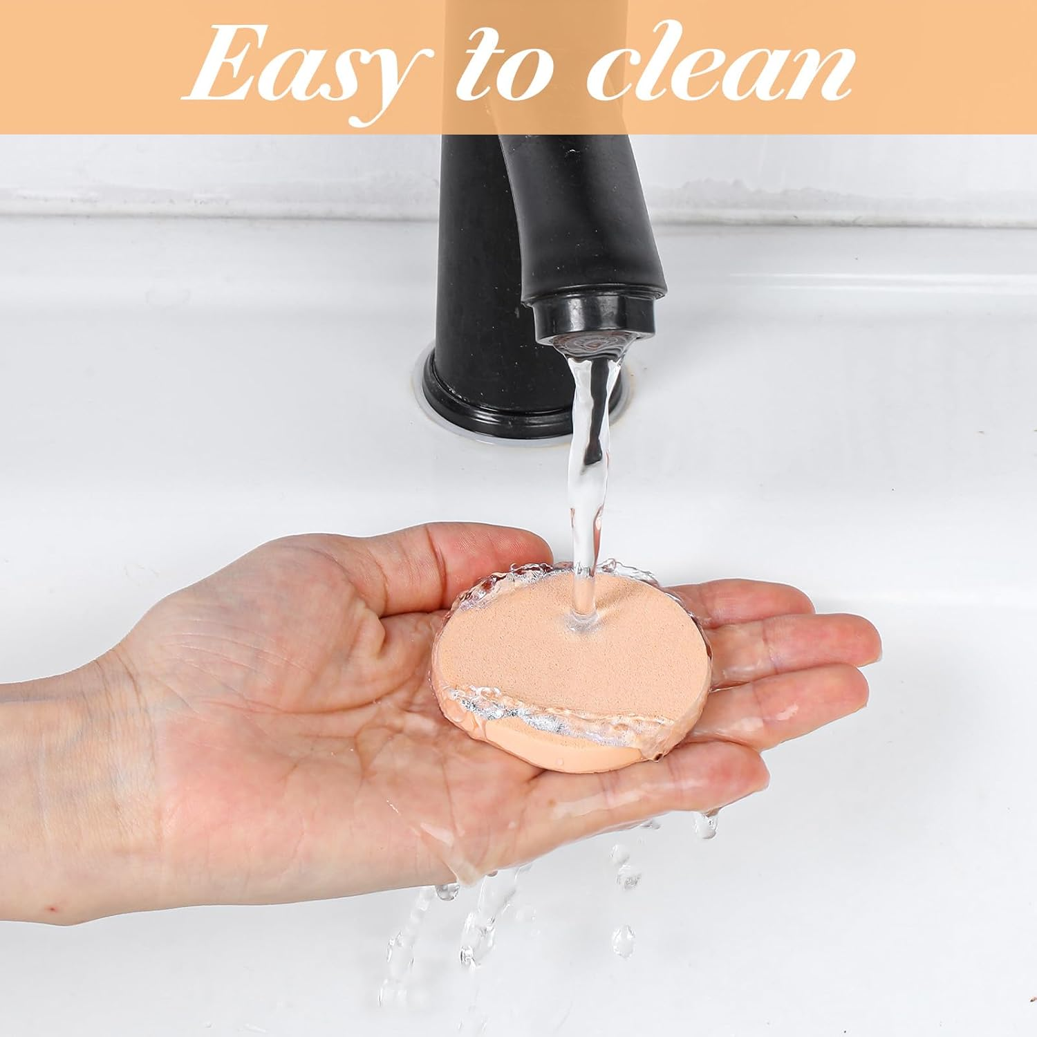 20 Pcs Nude round Makeup Sponge Cosmetic Sponge Make up Pads Makeup Sponges for Blending Beauty Make up Foundation Powder Blender for Liquid Foundation Cream Concealer, Wet and Dry Dual Use