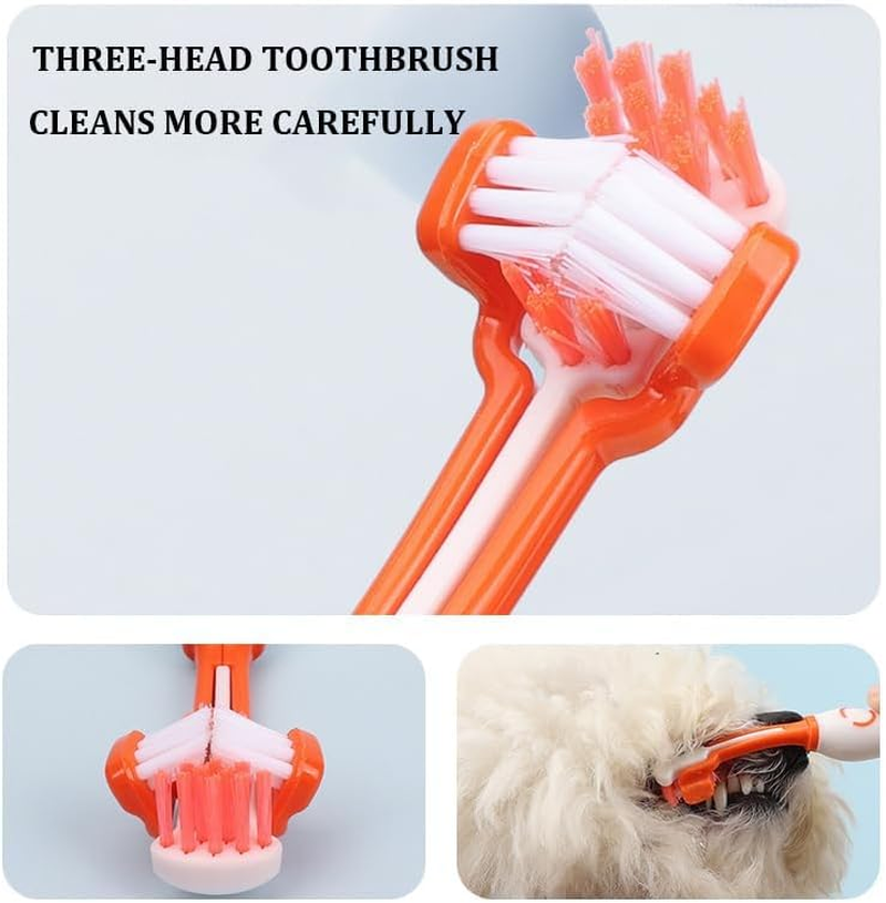 Pet Dental Care Kit - Dog & Cat Oral Care Kit for Teeth Cleaning and Fresh Breath,Toothbrush & Toothpaste Set image number 4