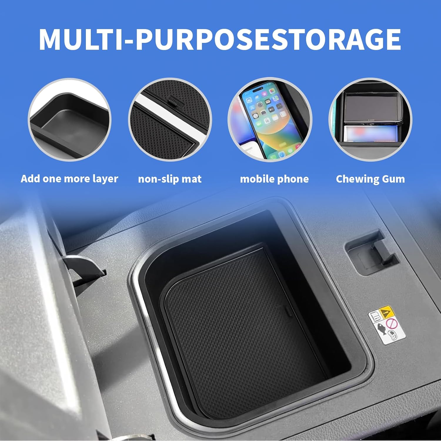 Center Console Cool Box Organizer for Toyota Land Cruiser Prado 250 2024-2025 and Lexus GX 550, Precise Fit with Neat Storage and Anti-Slip Liner for Road Trips and Daily Use image number 2