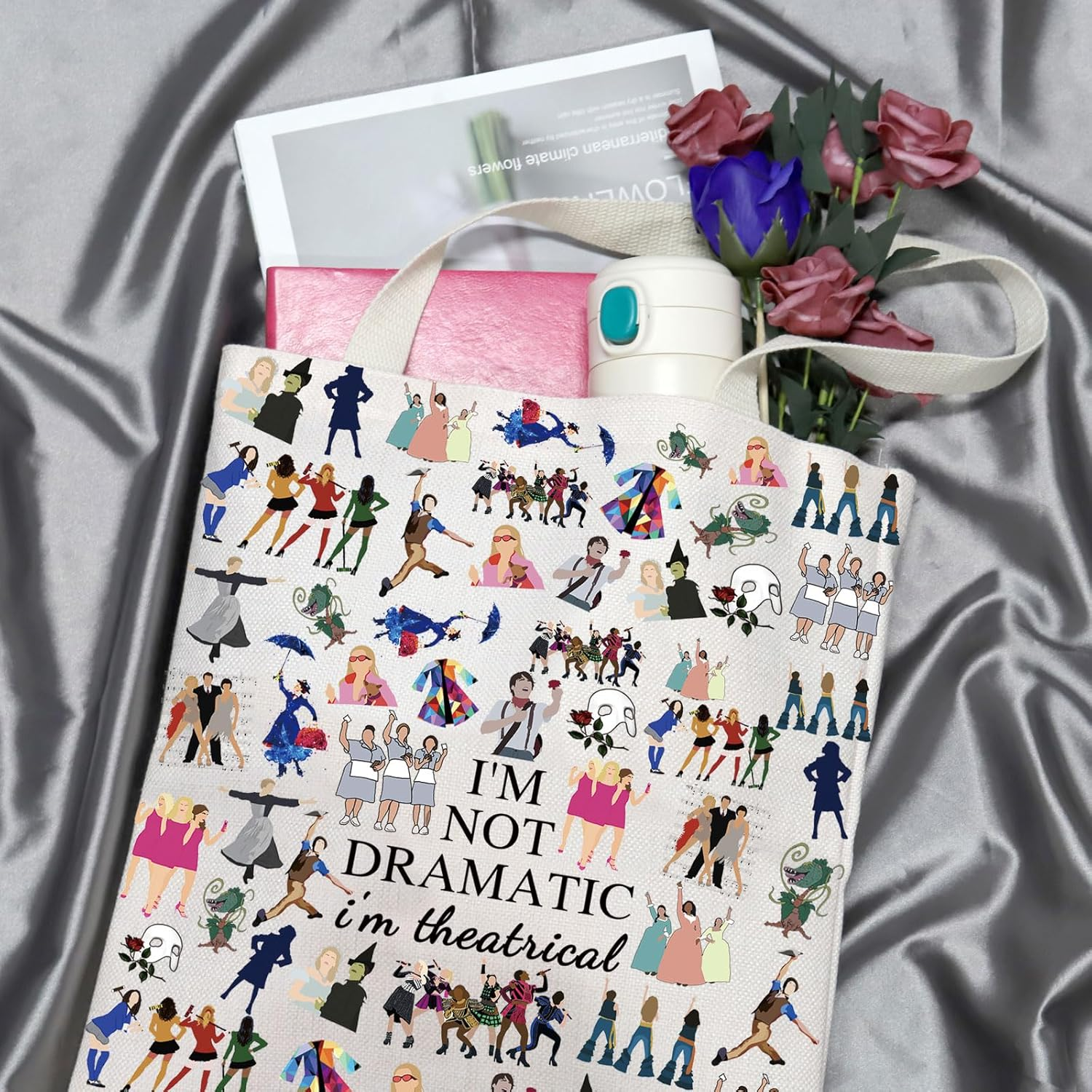 GJTIM Broadway Musical Gift Theatre Bag I'M Not Dramatic I'M Theatrical Musical Theatre Gift West End Broadway Zipper Pouch image number 2