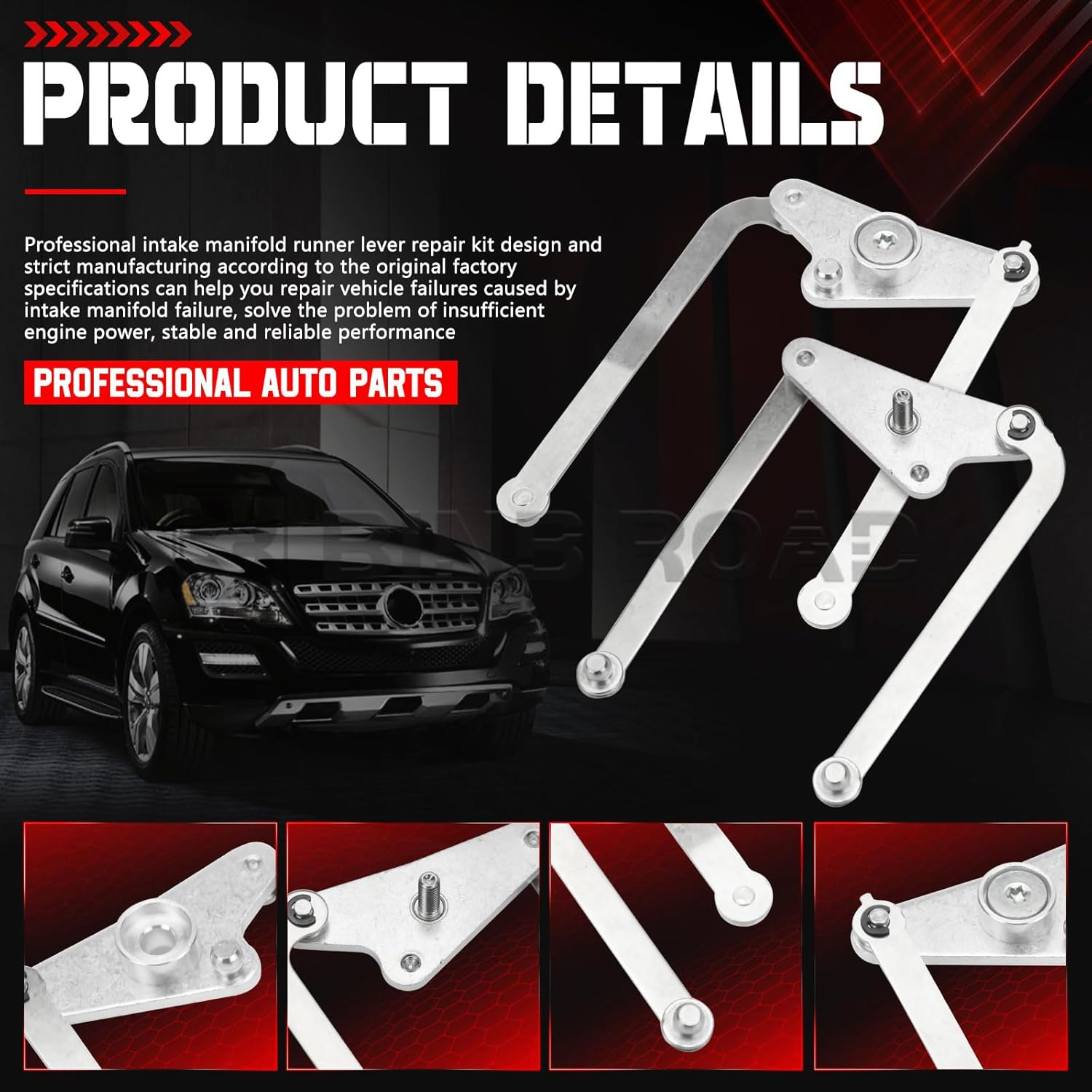 BINB ROAD Intake Manifold Swirl Air Flap Runner Repair Kit 2721402401 273140070164 Compatible with Mercedes Benz C300 C350 CLK350 image number 2