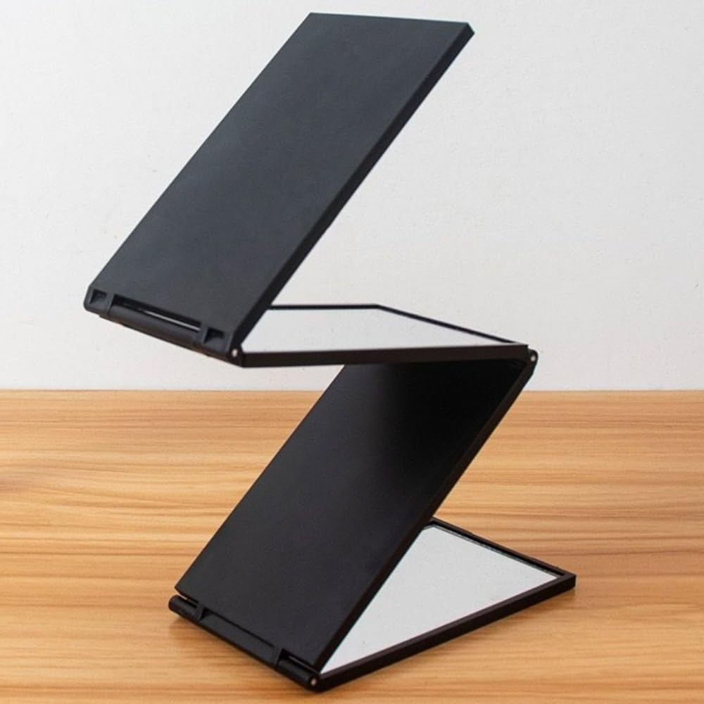 DACUAN 4-Way Foldable Makeup Mirror, 1Pc 4 Way 360 &deg; Adjustable Folding Mirror,Portable Four Sided Mirrors for Makeup image number 5