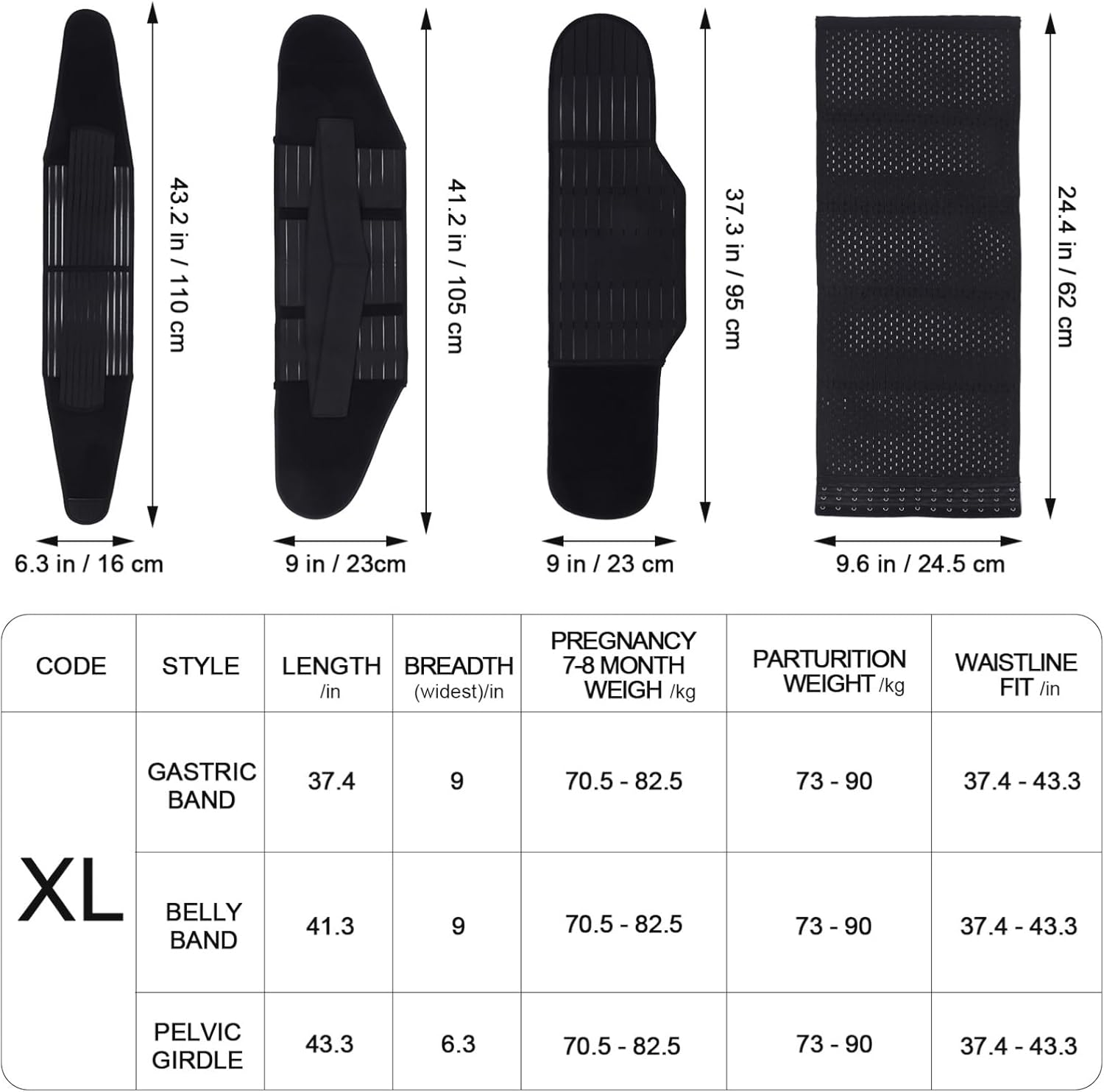 Totority Postpartum Belly Band Waist Trainer for after Birth Comfortable Compression Wraps for Abdominal Support for Mothers image number 3