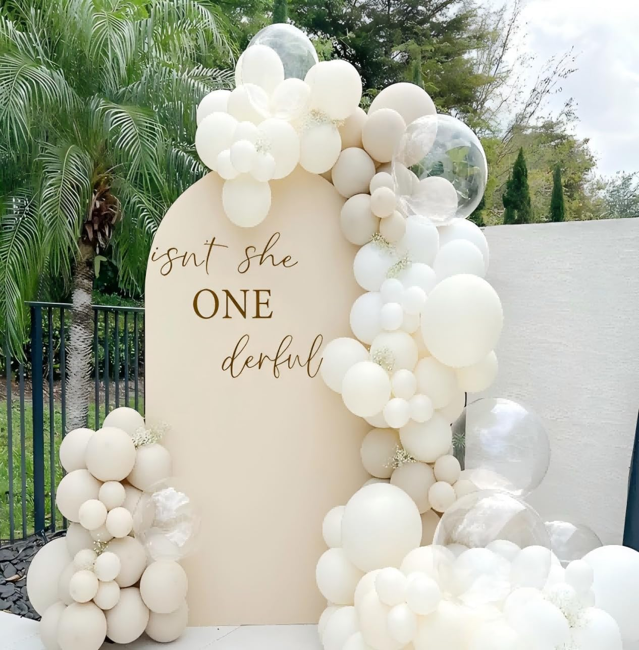 Isn'T She Onederful First Birthday Party Theme Backdrop Decal - Isn'T She Onederful First Birthday Party Sign for Balloon Arch Decal,Newborn Onderful Birthday Girl (Isn'T She Onederful Decal) image number 2